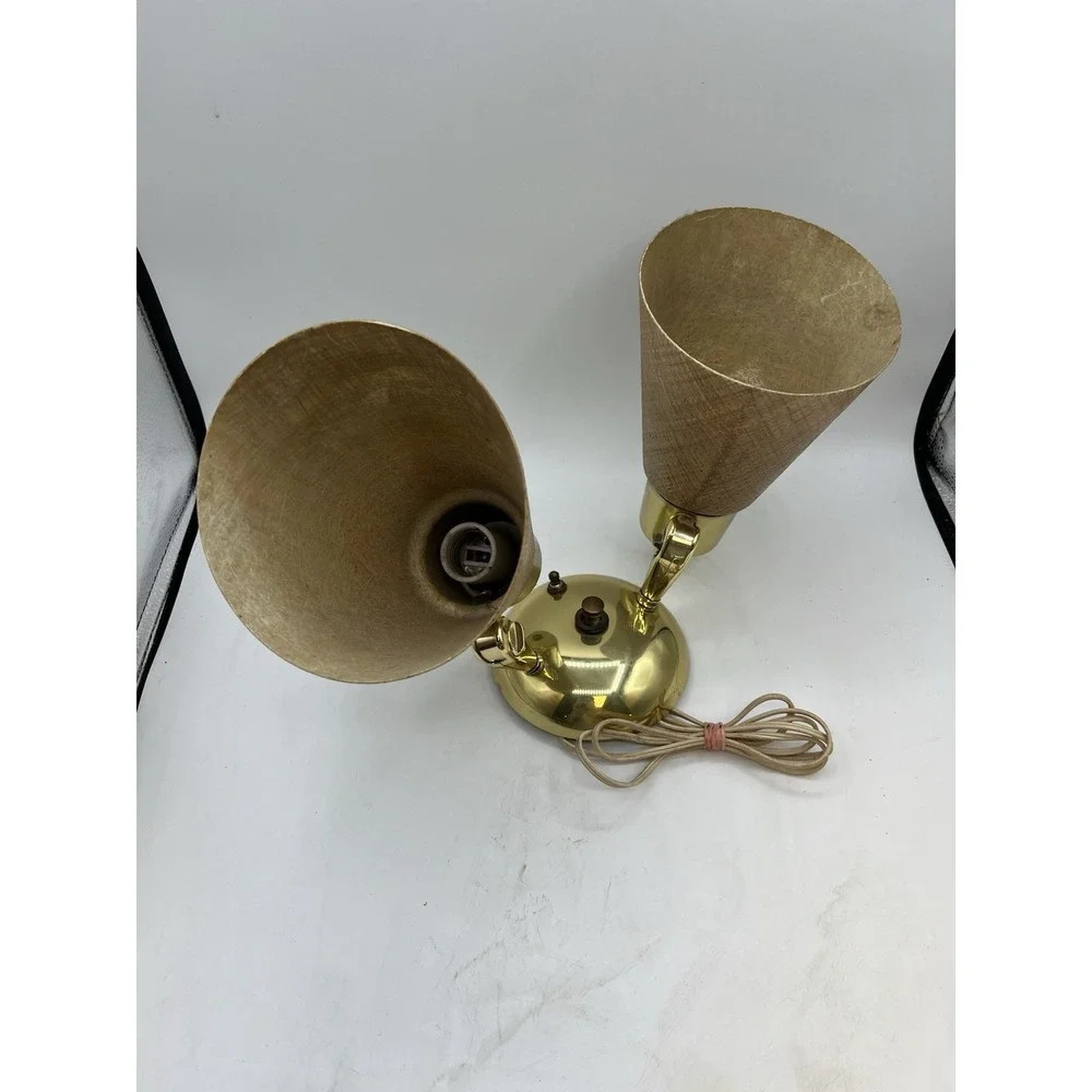 Vintage MCM 1960s Underwriter Laboratories Double Wall mount French Sconce Lamp